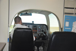 À l’école de pilotage, les candidats au BIA ont pu approcher le simulateur de vol