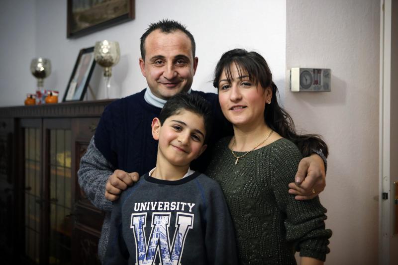 a famille Saed en 2015, au moment de son installation à Armentières